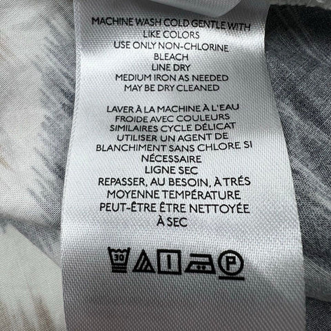 Maeve Ikat Dot Print Puff Sleeve Fit & Flare Organic Cotton Dress Sz S