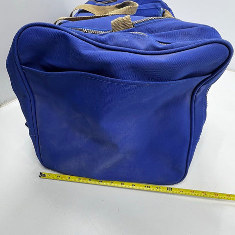 Vintage 90s Pillsbury Doughboy Blue Canvas Duffle Bag Travel Gym Promotional
