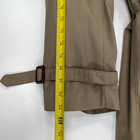 Vintage 80s Bradley Jons Men's Tan Trench Coat Belted Zip Out Liner Sz 42S