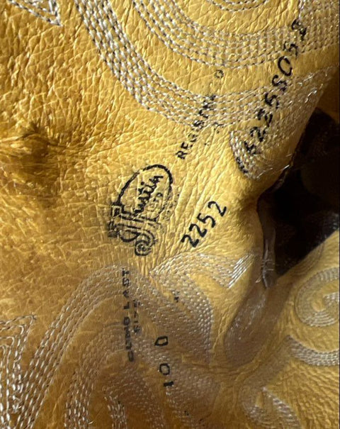 Justin 2252 Brown Distressed Leather Western Cowboy Boots Men's Size 10D