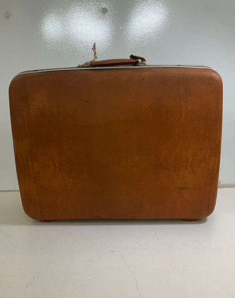 Vintage 60s Samsonite Brown Silhouette Hardcase Suitcase Luggage Set Lot of 2