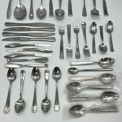 Mixed Stainless Steel Flatware Lot Oneida Cuisinart Imperial 36 Piece