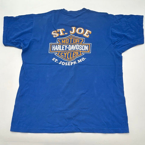 Vintage 1987 Harley-Davidson St. Joe Missouri Eagle T-Shirt Single Stitch XL