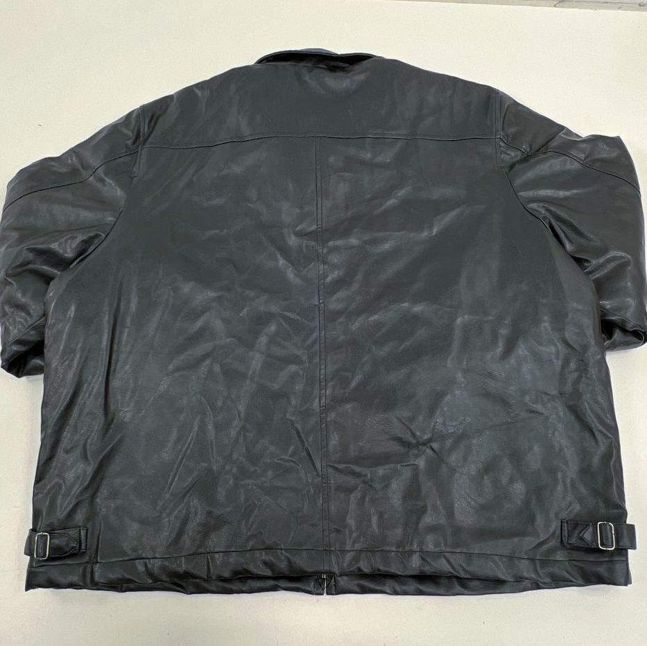 Vintage Steve & Barry's Missouri State Faux Leather Jacket Coat XXXL Black