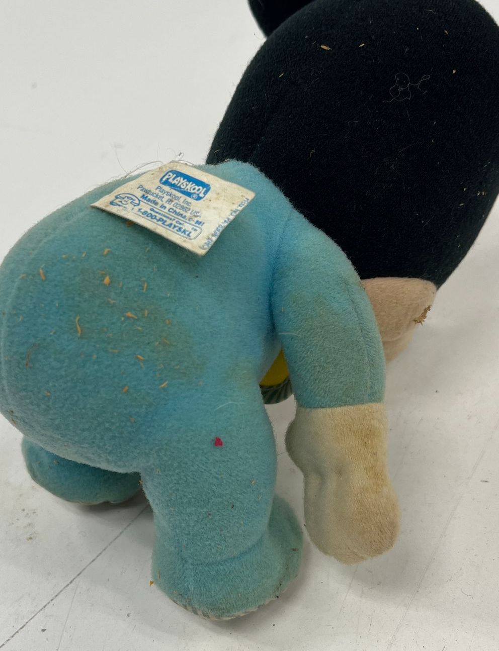 Vintage Playskool Mickey Mouse + Knickerbocker Mighty Mouse Plush Doll Lot