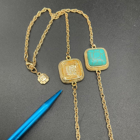 Monet Costume Jewelry Lot of 4 Necklaces Earrings Faux Pearl Turquoise Blue