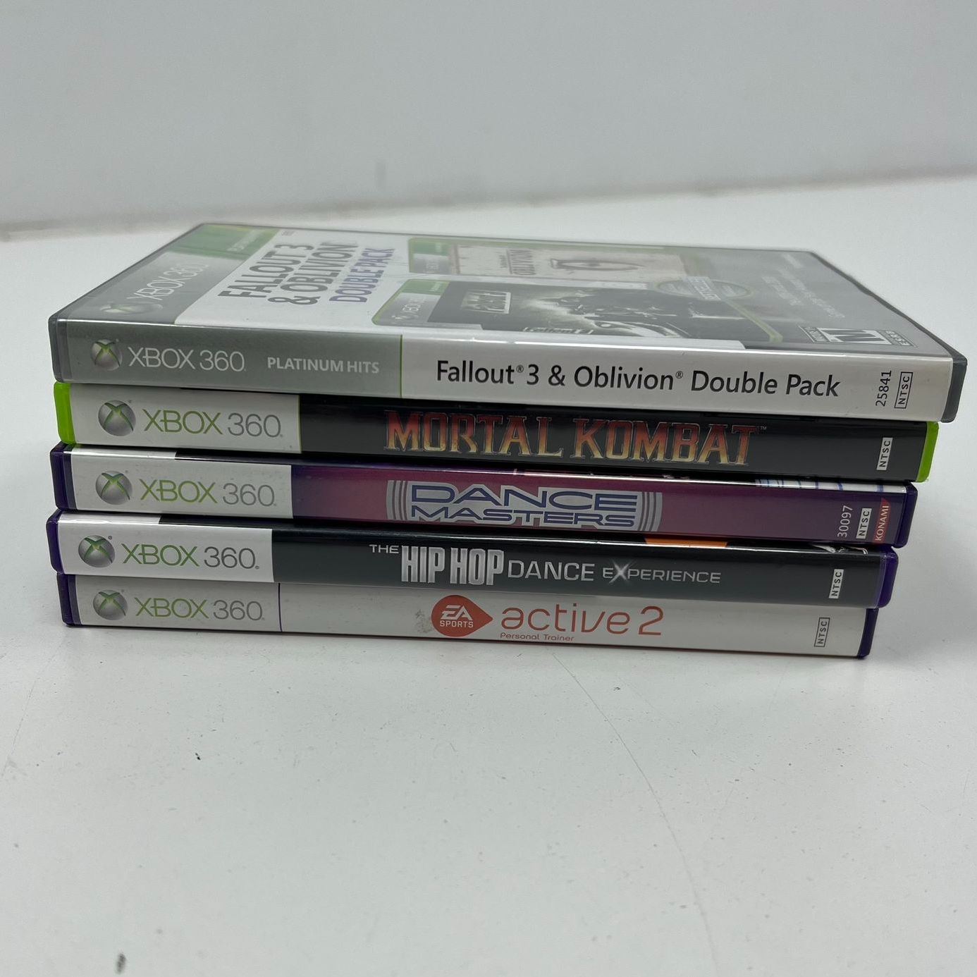 Lot of XBOX 360 Games Untested Lot of 5 Dance Oblivion Fallout 3 Mortal Kombat