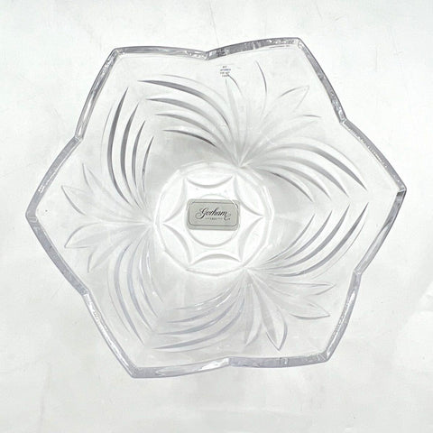 Gorham Elena Crystal Small Bowl 8.5 Inch Round With Original Box