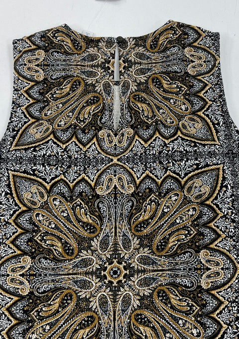 J. Jill NWT Paisley Medallion Print Sleeveless Shift Dress Stretch Knit Sz XSP