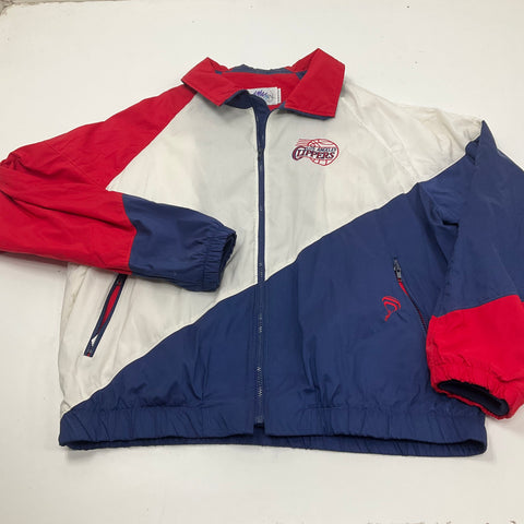 Vintage 90s Jammin LA Clippers NBA Colorblock Windbreaker Jacket Men's 2X