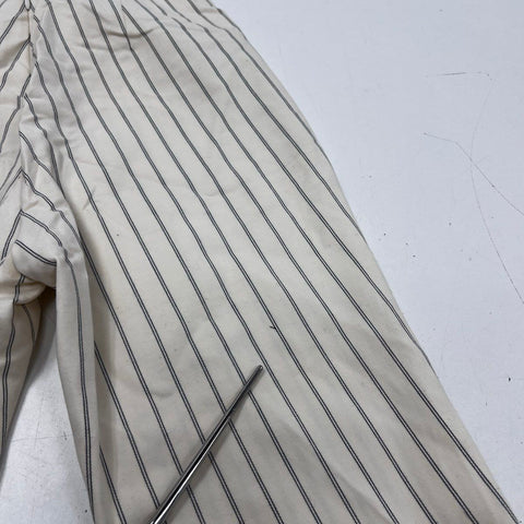 Rag & Bone Women's Pinstripe Slim Ankle Pants White Black Sz 0