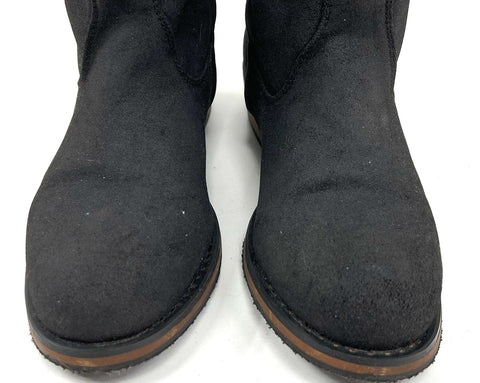 Diba 172602 Black Faux Suede Knee High Riding Boots Women's Size 8M NWT