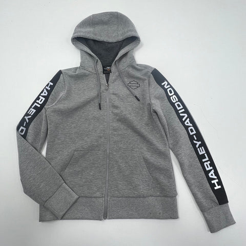 Harley-Davidson Bar & Shield Logo Full Zip Hoodie Heather Gray Sz M