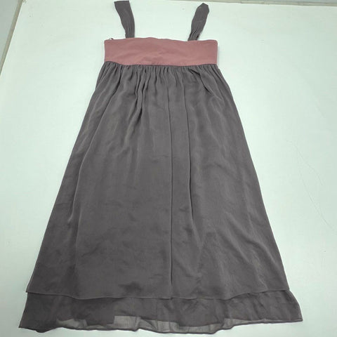 To The Max NWT Colorblock Maxi Dress Mineral Gray Pink Tie Back Sz M