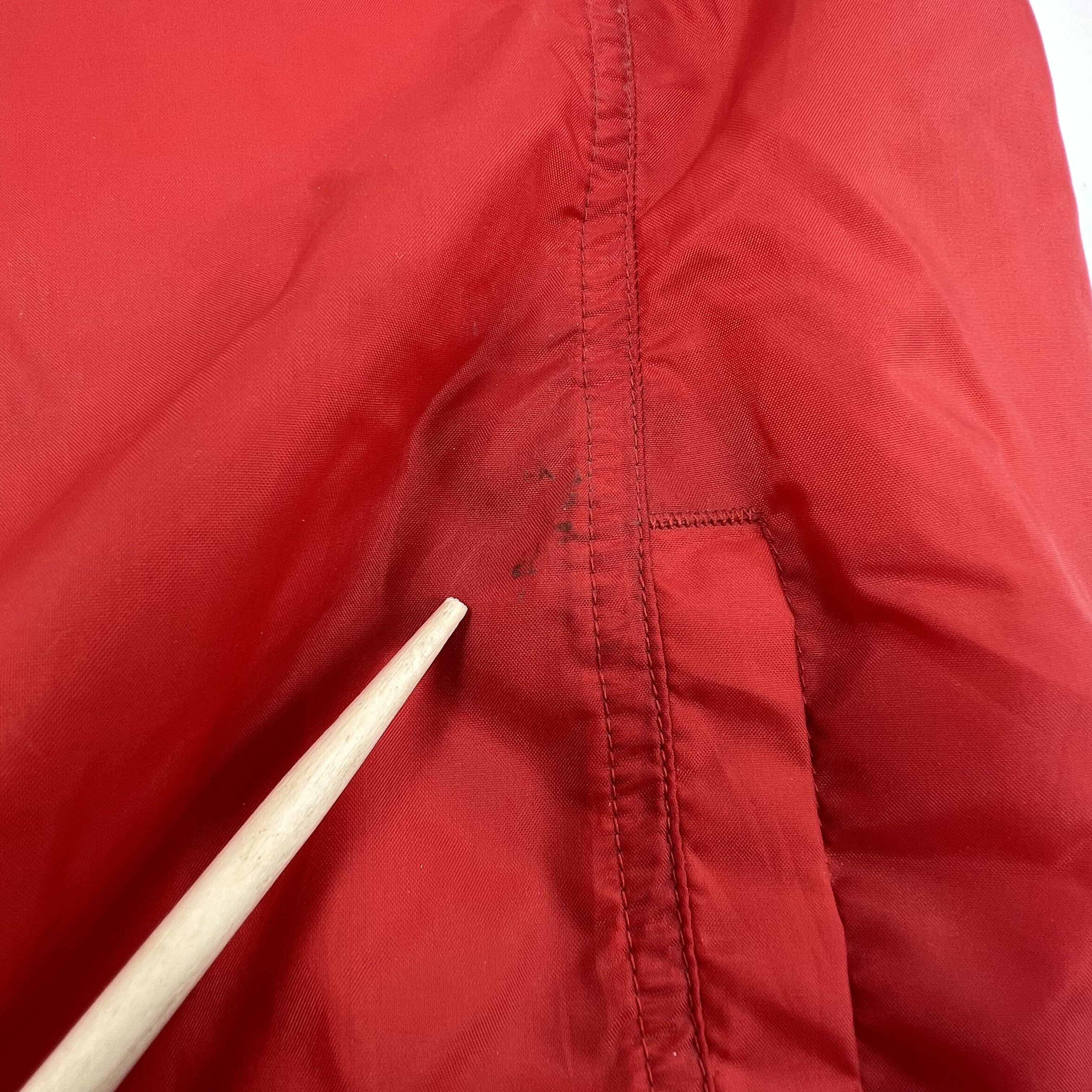 Vintage 90s adidas Red Team V-Neck Nylon Pullover Windbreaker Mens 2XL