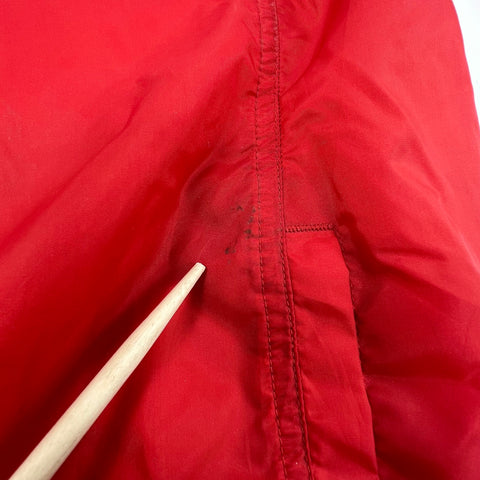 Vintage 90s adidas Red Team V-Neck Nylon Pullover Windbreaker Mens 2XL