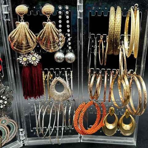 Statement Fashion Boho Style Hoops Tassels Beaded Earrings Jewelry Lot of 25+