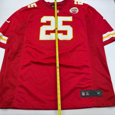 Nike Men's Kansas City Chiefs Clyde Edwards-Helaire #25 Red NFL Jersey Sz XXL