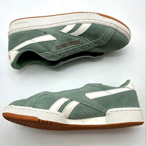 Reebok Club C 85 Green Suede White Gum Sole Women's Sneakers Size 8