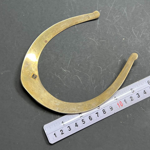 Vintage Brass Made in India Engraved Cuff Necklace