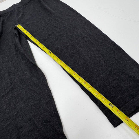 Eileen Fisher Charcoal Gray Knit Straight Leg Cropped Pants Women's L