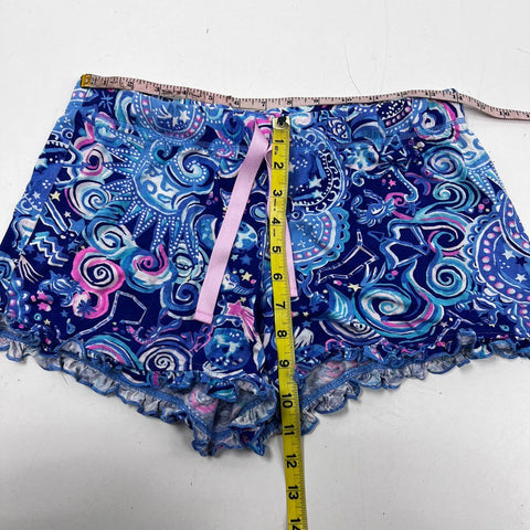 Lilly Pulitzer Women's 4pc Pajama Set Lot Tropical Celestial Pink Blue Sz S