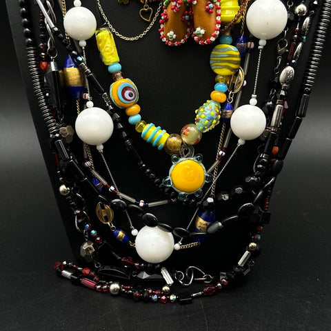 Vintage to Modern Costume Jewelry Necklace Lot Beaded Boho Southwestern Style