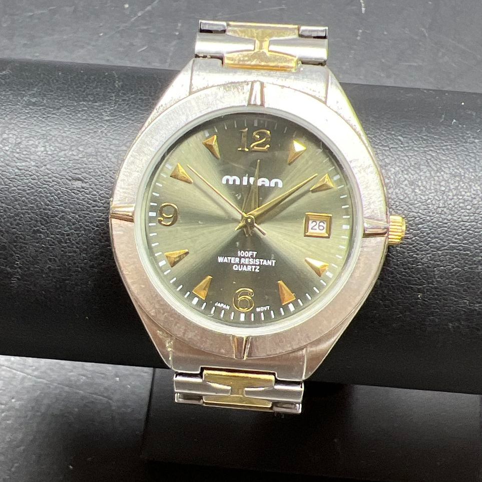 Milan MLN37600W Analog Date Wristwatch New Battery