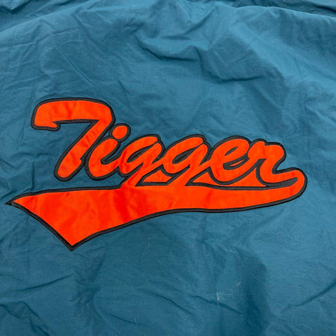 Vintage 90s Disney Tigger Embroidered Hooded Windbreaker Jacket Sz M