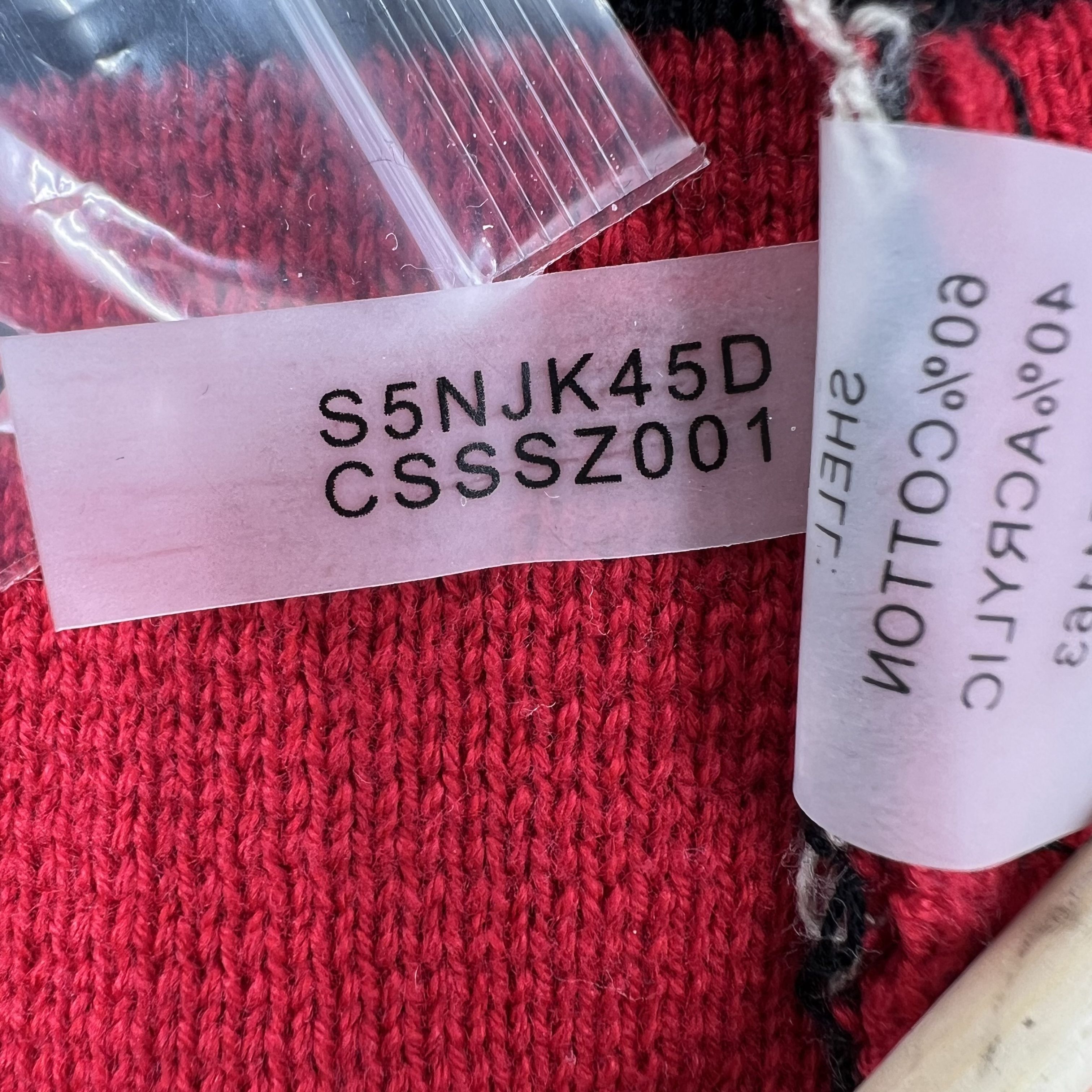 NWT Calvin Klein Red Black Tan Striped Knit Cardigan Blazer Medium $119