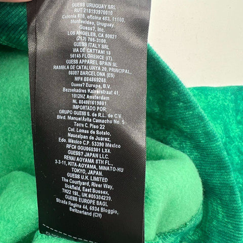 NWT Guess x Brandalised Oleen Green Banksy Cropped Sweatshirt Womens S