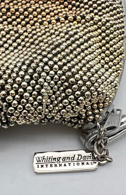 Vintage Whiting & Davis International Champagne Gold Mesh Crossbody Bag