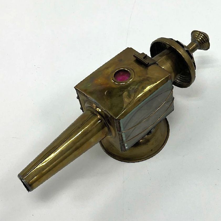 Vintage Collectible Reproduction Brass & Glass Railroad Lantern