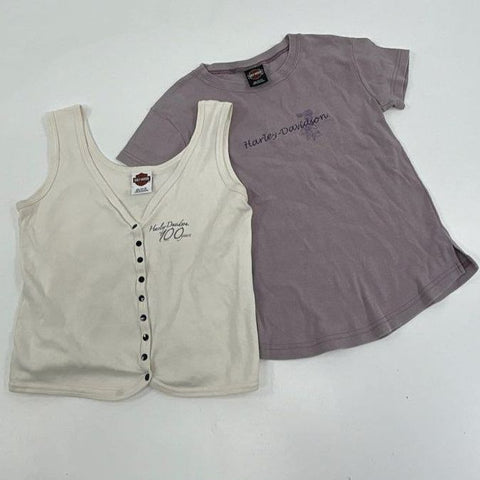 Harley-Davidson Women's Tops Lot 2 Size L Vintage 100th Anniversary Made in USA