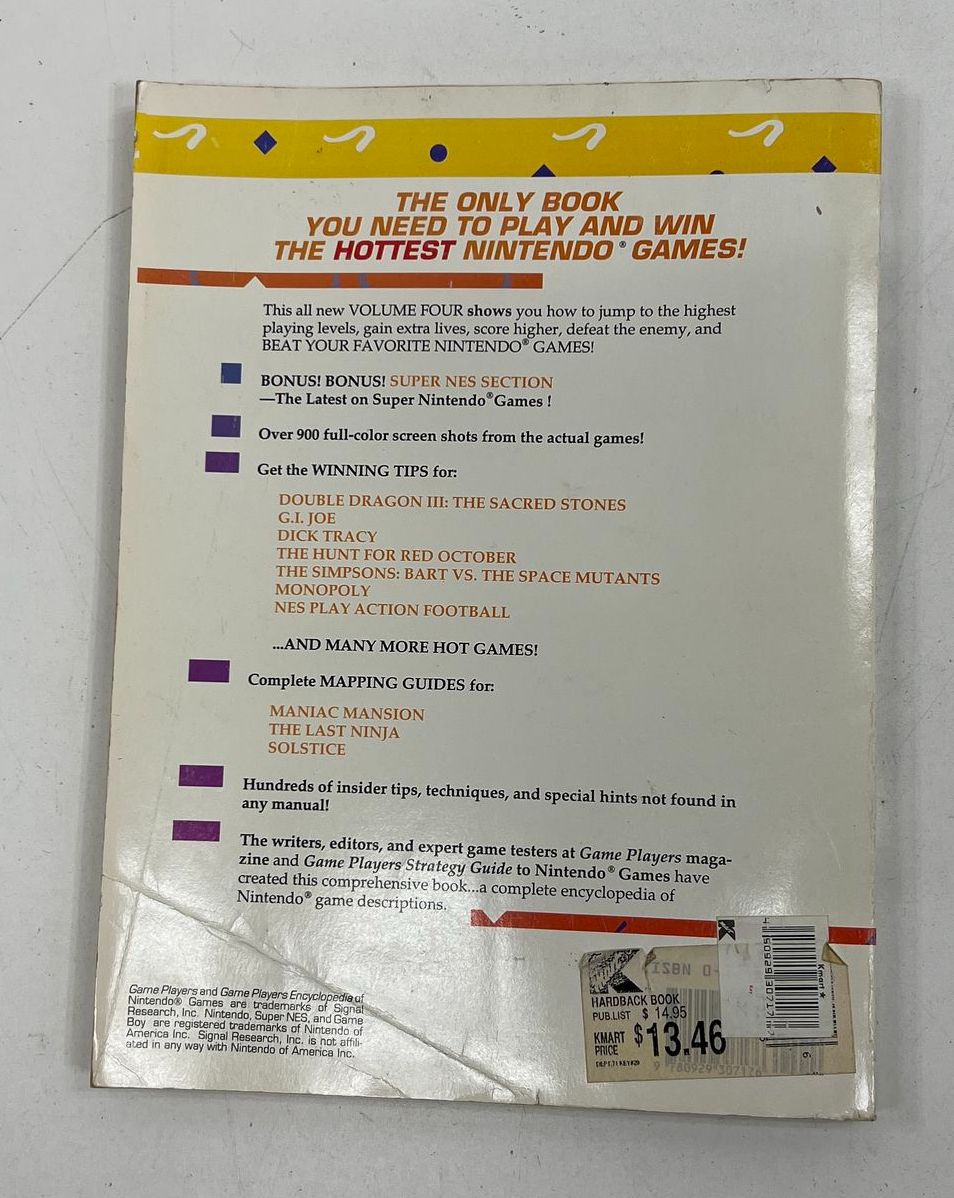 Player's Encyclopedia of Nintendo Games Volume Four 1991 Signal Research Book
