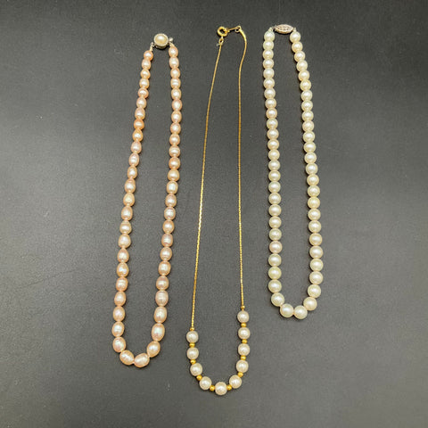 Avon Monet Faux Pearl Jewelry Lot 7pc Vintage to Modern Necklaces Bracelets