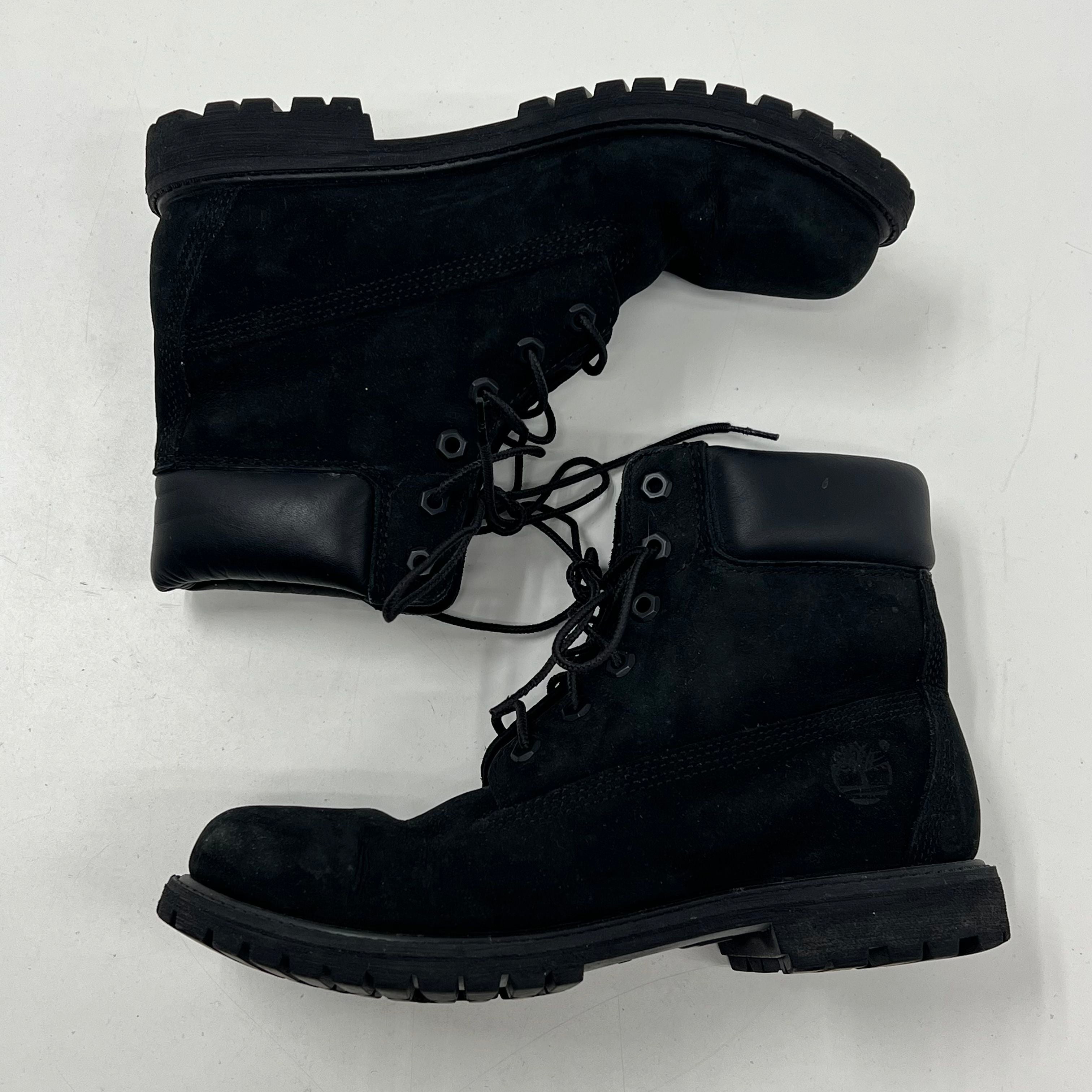 Timberland 6-Inch Premium Boots Black Nubuck PrimaLoft Waterproof Womens 9.5