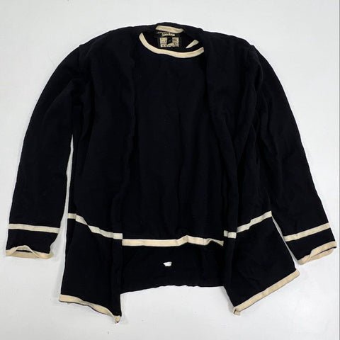 Escada Women's Vintage 90s Wool Sweater Set Black Mismatched Sz 38 44