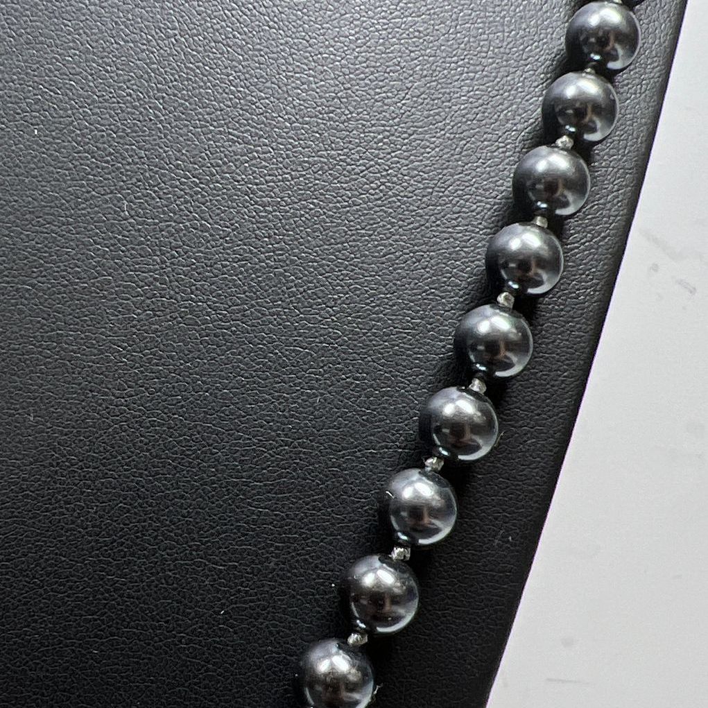 Carol Lee Faux Black Pearl Necklace