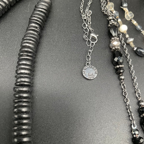 Costume Jewelry Necklace Lot of 11 Vintage to Modern Styles Agate Shell Tassel