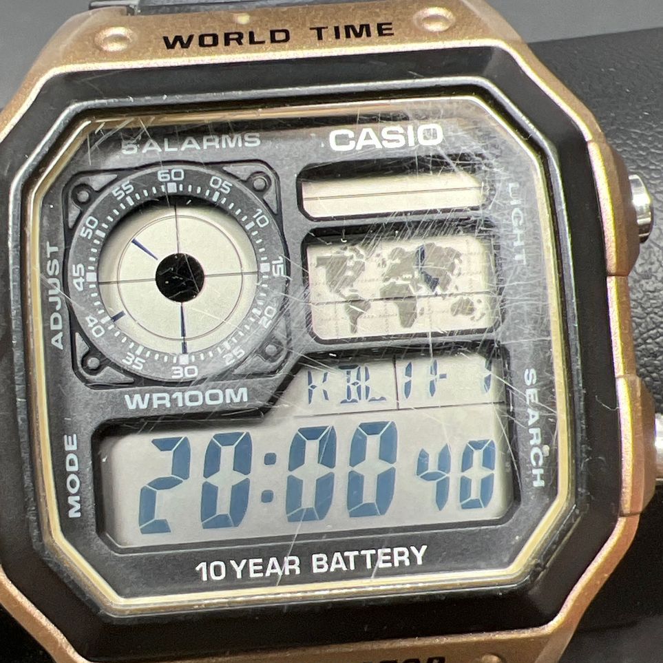 Casio 3299 AE-1200WH World Time Watch