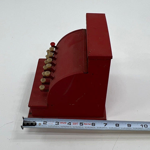 Vintage Tom Thumb Toy Cash Register Metal Western Stamping Co Jackson MI Red