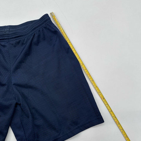 Vintage Wilson Men's Navy Blue Mesh Athletic Gym Shorts Drawstring