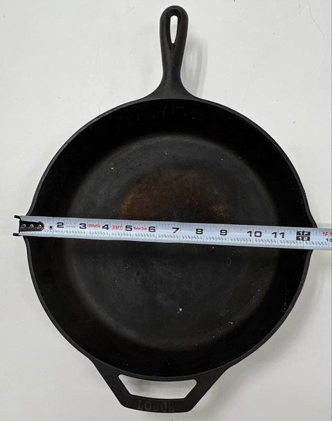Lodge 12 Inch Cast Iron Skillet No 10SK Helper Handle Made in USA