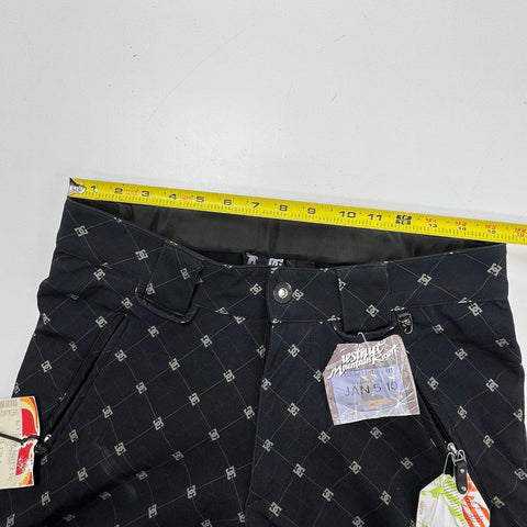 DC Men's Y2K Exotex 10K Ski Cargo Pants Black All Over Logo Sz S