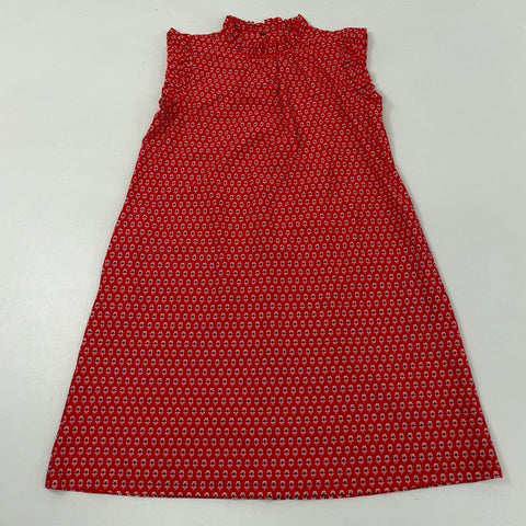 Jude Connally Women's Shari Dress Red Foulard Mock Neck Sleeveless M NWT