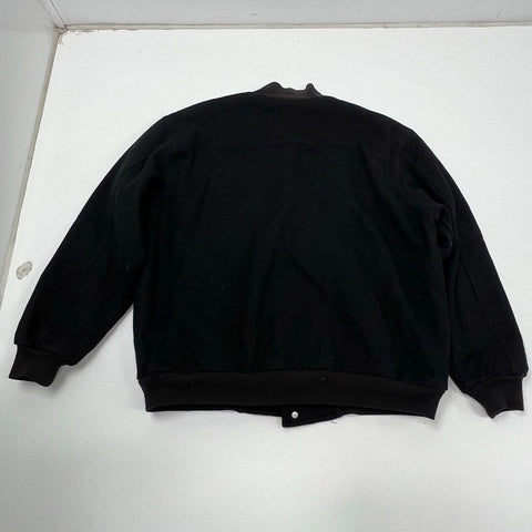 Vintage Auburn Sportswear The Point 93.3 Radio Wool Bomber Jacket USA Made XL