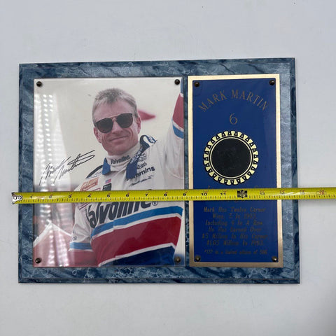 NASCAR Racing Plaque Mark Martin #6 Valvoline 1993 Limited Edition 15x12.5"