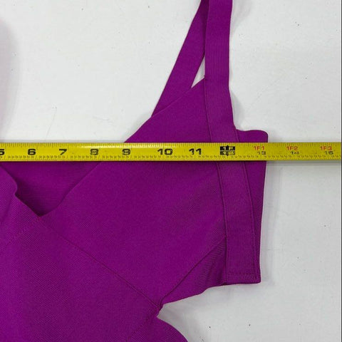 Skims NWT Women's Knit Swim Monokini Poppy Purple Cutout One-Piece XL