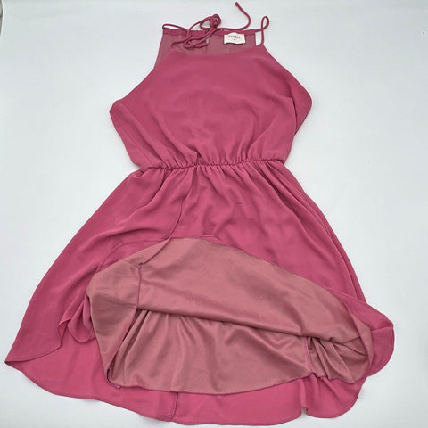Everly Women's Mauve Pink Halter Neck Sleeveless Elastic Waist Dress Size M
